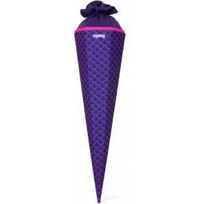 Ergobag Schultüte PerlentauchBär - Lila, 2-in-1 Funktion - Schultüte und Aufbewahrungsbeutel in einem, ideal für den ersten Schultag und darüber hinaus. Aus robustem Polyester gefertigt.