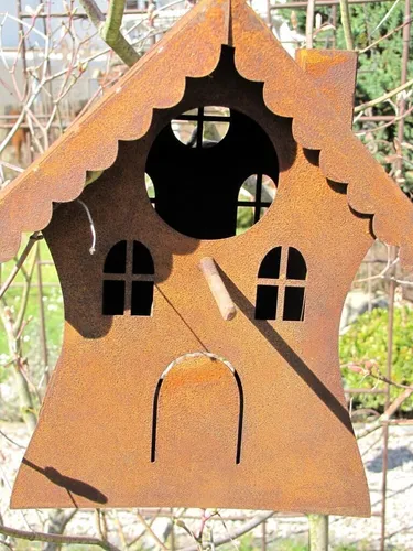 Edelrost Vogelhaus zum Hängen
