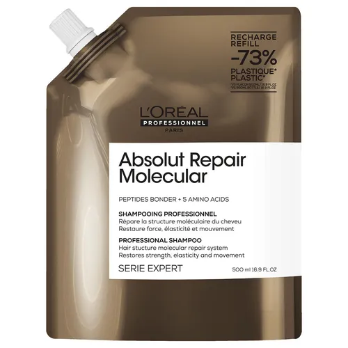 L'Oréal Professionnel Serie Expert Absolut Repair Shampoo Refill 500 ml - Professionelles Shampoo für geschädigtes Haar, bietet intensive Pflege und sorgt für geschmeidiges, glänzendes Haar. Ideal für den Salon- und Heimgebrauch.