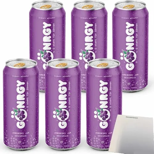 usy Bundle für GÖNRGY Juneberry Jam by Montanablack 6er Pack (6x0,5l Dose) incl. DPG Pfand + usy Block