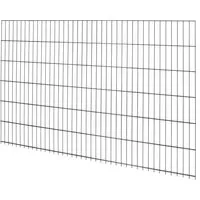 Doppelstabmattenzaun Metall 123 cm x 201 cm Anthrazit
