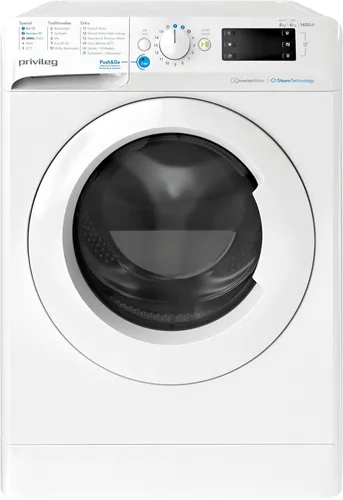 Privileg Waschtrockner PWWTV X 86140 C, 8 kg Waschen & 6 kg Trocknen - Waschtrockner mit energieeffizienten Programmen, ideal für platzsparende Haushalte. Push&Go-Funktion für schnellen Start und einfache Bedienung.