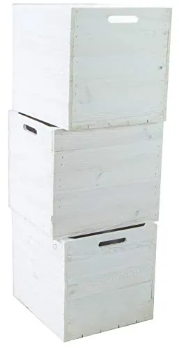 3er Set Holzkisten für Kallax und Expedit Regale - Praktisches 3er Set Aufbewahrungskisten mit den Maßen 33x37,5x32,5cm. Ideal für Kallax und Expedit Regale, in verschiedenen Farben erhältlich – perfekt für eine stilvolle und vielseitige Aufbewahrung.