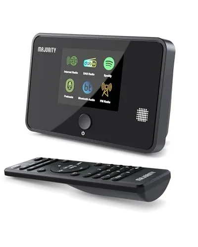 Majority Robinson 2IR DAB+ UKW Tuner - Smart Radio mit Spotify und Bluetooth, inklusive Fernbedienung für komfortable Steuerung und hochwertigen Klang.