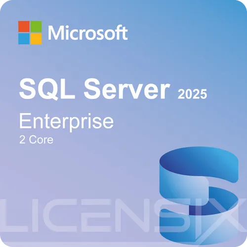 Microsoft SQL Server 2025 Enterprise 2 Core - Leistungsstarke Unternehmenssoftware für anspruchsvolle Datenlandschaften. Ideal für hohe Verfügbarkeit und komplexe Workloads ohne zusätzliche CALs, perfekt für große Unternehmen und kritische Anwendungen.