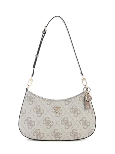 Guess Noelle Schultertasche 29 cm - Taupe - Elegante Schultertasche von Guess Noelle, ideal für modebewusste Frauen. Aus widerstandsfähigem Material gefertigt, bietet sie praktischen Stauraum und einen flexiblen Umhängeriemen für optimalen Tragekomfort.