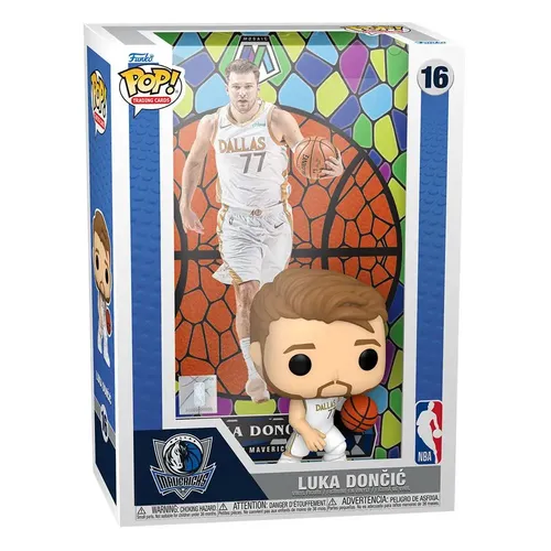 NBA Dallas Mavericks - Luka Doncic Funko Trading Card #16 - Sammelfigur aus der beliebten Funko POP! Reihe, ca. 9 cm groß und ideal für NBA-Fans. Offiziell lizenziert und in einer Fensterbox geliefert.