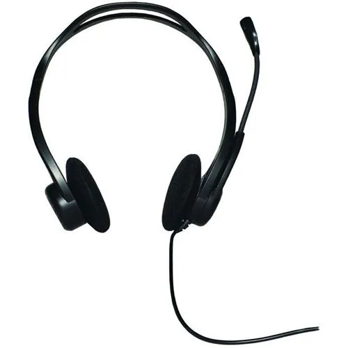 Logitech 960 Stereo-Headset - Verstellbares Mikrofon mit Rauschunterdrückung, ideal für Telefonkonferenzen und Musikgenuss am PC