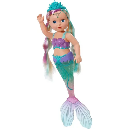 BABY born Meerjungfrau 43cm - Puppen für fantasievolles Spielen, farbwechselnde Schwanzflosse und wasserfest – perfekt für die Badewanne! Mit hochwertigem Haar zum Stylen und einer süßen Tiara.