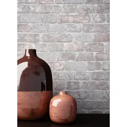 NEWROOM Steintapete Tapete Grau Mauer Stein Modern Vliestapete Modern Vlies moderne Design 3D Optik Steintapete Ziegelstein Backstein Mauerwerk Klinker Loft inkl. Tapezier Ratgeber