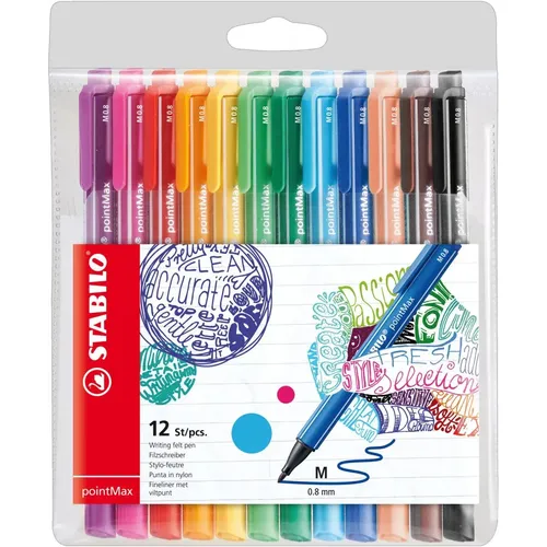 STABILO pointMax Filzstift farbsortiert, 12 St.