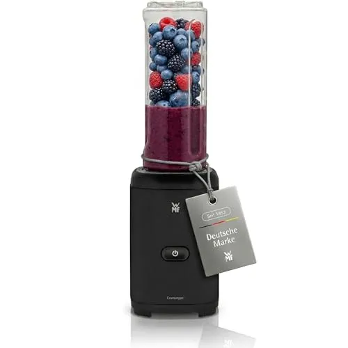 WMF Kult X Mix & Go – Smoothie Maker & Mixer to Go - Kompakter 300 W Mixer mit 0,6 L Tritan-Trinkflasche, ideal für Smoothies & Shakes. Spülmaschinenfest und mit Sicherheitsabschaltung – perfekt für unterwegs!