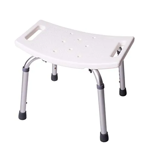 ONVAYA Badhocker 150kg - Höhenverstellbarer Duschstuhl - Dusch- & Badestühle, 8-fach höhenverstellbar mit rutschfester Sitzfläche und Haltegriffen für maximale Sicherheit, ideal für Senioren und Menschen mit eingeschränkter Mobilität.