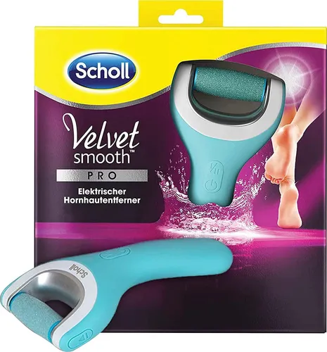 Scholl Hornhautentferner Velvet Smooth Pro - Elektrisch, Wet und Dry, sanfte Hornhautentfernung für seidig weiche Füße