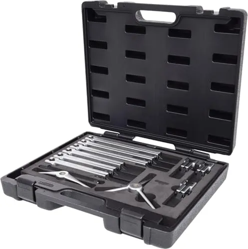 KS Tools 700.1300 Universal-Abzieher-Satz, 12-tlg. - Vielseitiger Abzieher-Satz für enge Platzverhältnisse, mit robusten Haken und nachrüstbarer Hydraulikspindel – ideal für professionelle Anwendungen.