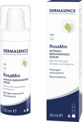 Dermasence Rosamin Serum - Medizinische Körperpflege für empfindliche, zu Rötungen neigende Haut. Beruhigt sofort, stärkt Blutgefäße und spendet intensive Feuchtigkeit dank Hyaluron.