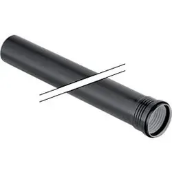 Geberit Silent PP Rohr 390004141 DN 30, 1000 mm, mit Muffe, schalloptimiert