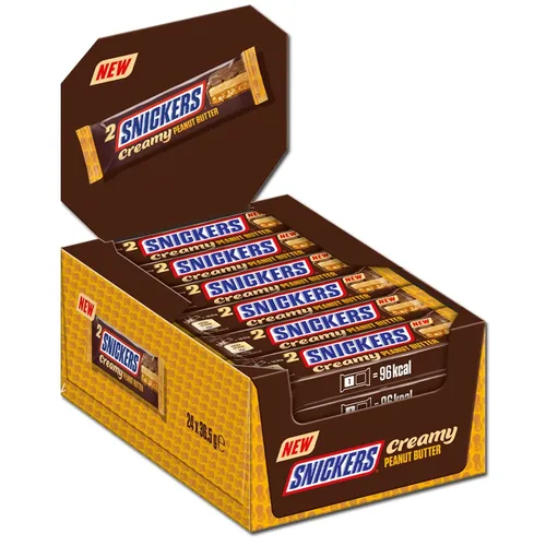  Snickers Creamy Peanut Butter, Schokolade, 24 Riegel je 36g 18,28€/1kg
