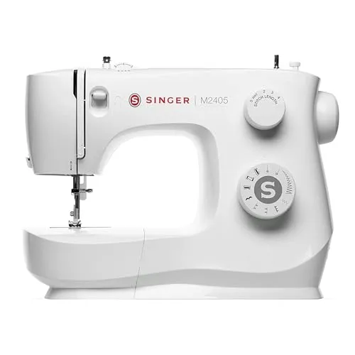 M2405 Nähmaschine weiß - 8 Sticharten, Fadenabschneider und einstellbare Stichbreite für kreative Nähprojekte