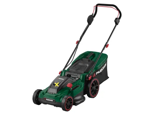 PARKSIDE® 40 V Akku-Rasenmäher PARM 41 A1 – ohne Akkus, ohne Ladegerät - Für Rasenflächen bis 800 m² geeignet. Mit bürstenlosem Motor für hohe Lebensdauer und ruhigen Betrieb. Zentrale 7-Stufen-Schnitthöheneinstellung und praktischer Mulch-Einsatz.