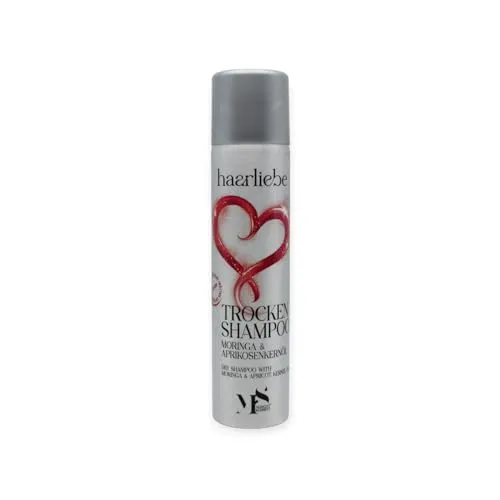 MARGOT SCHMITT Haarliebe Trockenshampoo Moringa & Aprikosenkernöl 300ml - Effektives Trockenshampoo für alle Haartypen, mit pflegendem Moringa und Aprikosenkernöl. Ideal für frisches Haar zwischen den Wäschen, einfach im Sprayformat.
