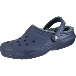Crocs Classic Lined Clog navy Gr. 36/37 - Komfortabler Hausschuh für drinnen und draußen - Hausschuhe mit warmem Futter für kältere Tage, unglaublich leicht und mit Fersenriemen für sicheren Halt. Ideal für Freizeit und Beruf.