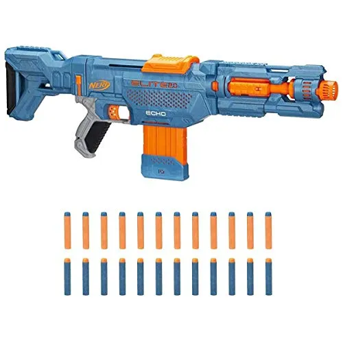 Nerf Elite 2.0 Echo CS-10 Blaster - 24 Darts, individuell anpassbar mit abnehmbarer Schulterstütze und Laufverlängerung, für hohen Spielspaß bis zu 27 Meter Reichweite