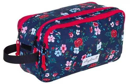 Kulturbeutel Damen – Geräumige Kosmetiktasche mit Blumenmotiv - Praktische Kulturtasche mit 8 Litern Stauraum und vielen Fächern für übersichtliche Organisation deiner Beautyartikel. Ideal für Reisen, Fitness oder Sauna. Pflegeleicht und wasserabweisend.