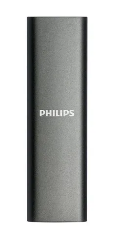 PHILIPS Externe Portable SSD 250 GB - Ultra Slim SATA Ultra Speed USB-C, 5x schneller als herkömmliche Festplatten, ideal für 4K Ultra-HD-Videos