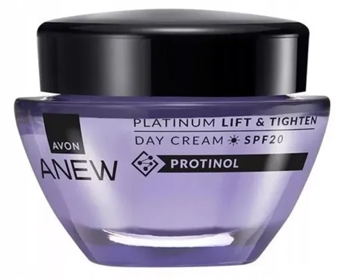 Avon Anew Platinum Straffende Tagescreme SPF 20 50 ml - Anti-Faltenprodukte, sorgt für straffe, elastische Haut und schützt mit SPF 20 vor UV-Strahlen.