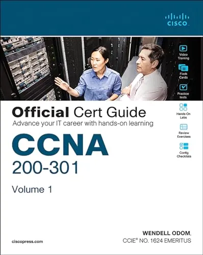 CCNA 200-301 Official Cert Guide, Volume 1: Ihr Schlüssel zum Cisco-Zertifikat - Belletristik und umfassendes Lernmaterial für die CCNA 200-301 Prüfung, inklusive interaktiver Übungen und Videoanleitungen für eine optimale Prüfungsvorbereitung.