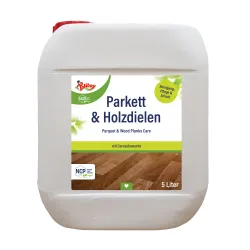 POLIBOY Bio Parkett & Holzdielen Pflege 5L Kanister - Natürliche Pflege für Holz - Reinigungsmittel für Parkett und Holzdielen, pflegt intensiv mit ätherischen Ölen und sorgt für streifenfreie Sauberkeit. Ideal für eine langanhaltende Holzpflege.