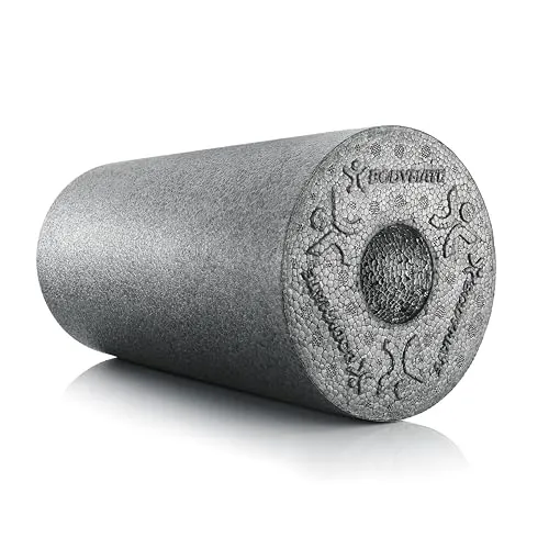BODYMATE Faszienrolle Standard Mittel-Hart - Carbon-Grey 30x15cm mit Gratis E-Book - Faszienrollen für effektive Selbstmassage und verbesserte Durchblutung. Inklusive kostenloses E-Book mit 25 Übungen für Einsteiger und Profis. Ideal für alle Sportarten und leicht transportierbar.