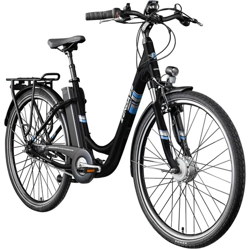 Zündapp E-Bike City Green 3.7 700c - E-Bike für Damen mit 7-Gang-Schaltung und leistungsstarkem 374 Wh Akku, ideal für entspannte Stadtfahrten und lange Ausflüge.