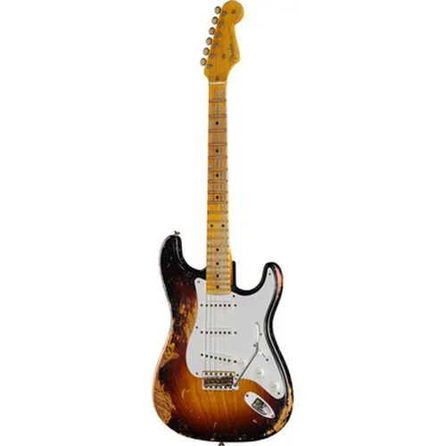 Fender 70th Anniversary '54 Stratocaster Super Heavy Relic - Limitierte E-Gitarre im Vintage-Stil, handgefertigt in Kalifornien. Authentischer Sound der 50er Jahre mit hochwertigen Tonhölzern und Vintage-Hardware, ideal für kreative Gitarristen.