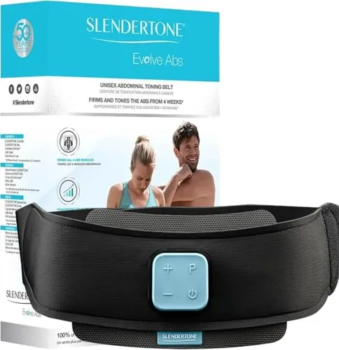 Slendertone Evolve Abs EMS Bauchtrainer Pro - Muskelaufbau - Bauchtrainer - Gezielte Stimulation der Bauch Muskulatur! - Stimulationsgerät Bauch Muskeln - Bauchmuskeltrainer für Männer und Frauen