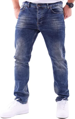 Reslad Jeans Herren Slim Fit RS-2063 - Stretch-Denim in Blau W38/L32 - Stylische Slim Fit Jeans für Herren, perfekter Sitz und optimaler Tragekomfort dank hochwertiger Materialien. Ideal für trendige Freizeit-Outfits im coolen Used Look.