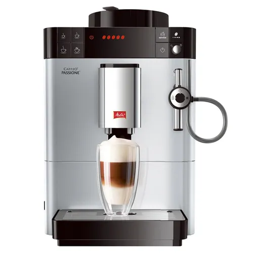 Kaffeevollautomat Melitta Passione - Kompletter Kaffeegenuss - Kaffeevollautomat in Silber, inkl. Kaffeebohnen, Gläser und Sirup für perfekten Kaffeegenuss im Handumdrehen.