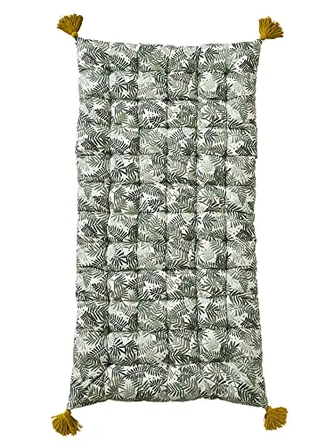 vertbaudet Bodenkissen - PANDAFREUNDE - Bodensitzkissen mit schönem Palmenblätterprint und Quasten, ideal für das Kinderzimmer. Maße: 60 x 120 cm, ca. 7 cm hoch. Entdecken Sie auch weitere Produkte aus der Serie!