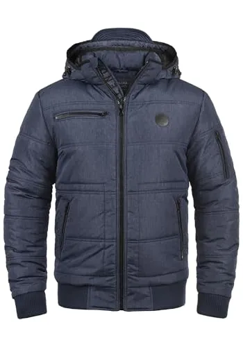 Blend Wintermantel BLEND BHBoris blau S - Funktionsjacke mit abnehmbarer Kapuze, ideal für kalte Tage, gefertigt aus 65% Nylon und 35% Polyester für optimalen Komfort und Stil.