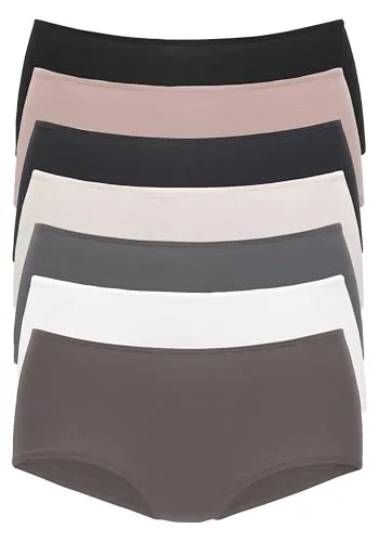 VIVANCE Damen Panty 7er-Pack - Bequeme Vivance Pantys im 7er-Pack in verschiedenen Farben. Aus hochwertiger Baumwoll-Elasthan-Qualität für optimalen Tragekomfort.