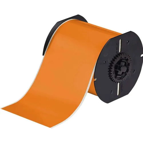 Brady B30C-4000-595-OR, Hochleistungsvinyl, Orange, glänzend, 101.60 mm x 30.48 m, permanent, Endl (10.80 cm) (B30C-4000-595-OR)