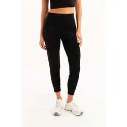 JUSTEVER Damen Leggings Jogginghose Schwarz S - Bequeme und stylische Leggings aus 100% Polyester, ideal für Sport und Freizeit. Perfekte Passform in Größe S und zeitlosem Schwarz.