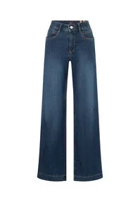 MAC JEANS RICH PALAZZO Damenjeans, Leichtgewicht Denim, Wide Fit, Größe 40/32 - Blau - RICH PALAZZO – Luftige Wide Fit Jeans im eleganten Palazzo-Stil aus leichtem Denim. Ideal für warme Tage, bietet hohen Tragekomfort und eine fließende Silhouette. Perfekt für lässige Sommerlooks.