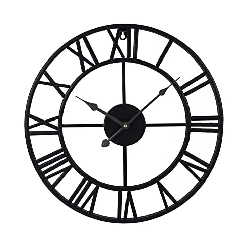 Samilito Vintage Wanduhr mit Extraset Uhrzeiger - Stilvolle Wanduhren im Vintage-Design, geräuschlos und ideal für jede Einrichtung. Inklusive einem zusätzlichen Set goldener Uhrzeiger für individuelle Anpassung.