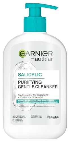 Garnier Hautklar Gesichtsreinigung, Entfernen von Unreinheiten, Öl und Make-Up, Mit Hyaluronsäure, Ceramid und Tonerde, Hydrating Deep Cleanser, 1 x 250 ml