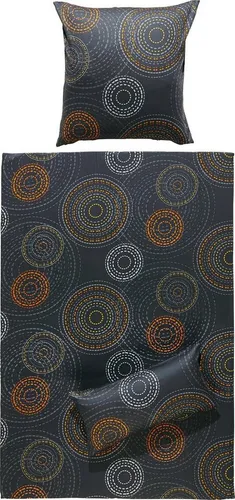 Erwin Müller Mako-Satin Bettwäsche 2-teilig mit Kreisen - Hochwertige Erwin Müller Bettwäsche aus Mako-Satin. Das moderne Kreise-Muster sorgt für eine entspannende Atmosphäre und ist dank des praktischen Reißverschlusses einfach zu beziehen. Für ein angenehmes Schlafklima.