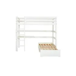 Hoppekids Hochbett  ECO Luxury , weiß , Maße (cm): B: 104 H: 177
