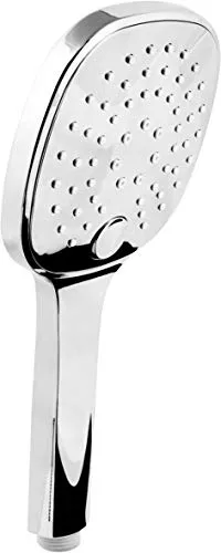 Cornat Handbrause "Celletta" - 116,5 mm Kopfdurchmesser - verchromt - 3 Strahlarten: Normal- & Softstrahl - Anti-Kalk & Wasserspareinsatz / Brausekopf für Dusche & Badewanne / Duschbrause / TECB3411