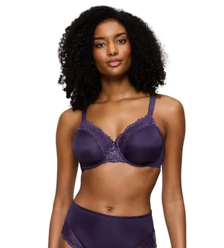 Triumph Ladyform Soft W X BH, Royal Purple, 75C - Minimizer-BH in Royal Purple mit formenden Bügeln und breitem Rückteil. Die ungepolsterten Cups bieten eine optimale Anpassung und Bewegungsfreiheit für höchsten Tragekomfort.